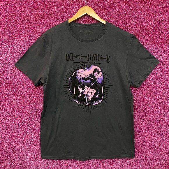 Death Note Light Yagami vs L in Ryuks Apple Anime Tee L - Picture 1 of 4